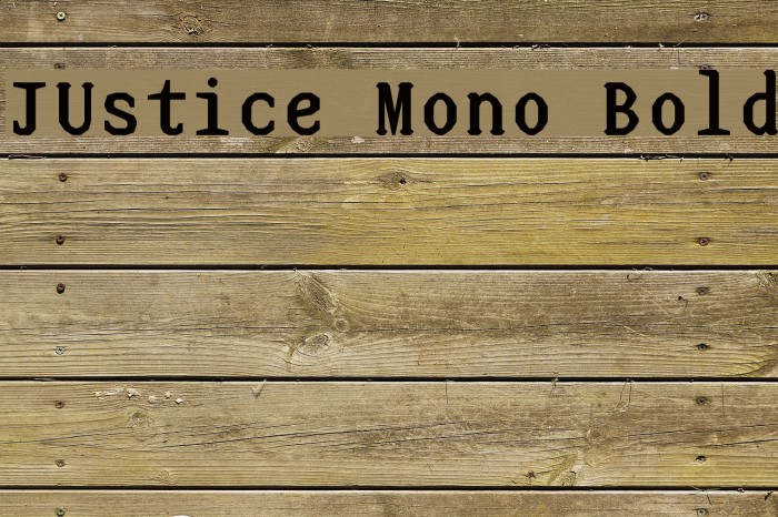 JUstice Mono Bold Font examples