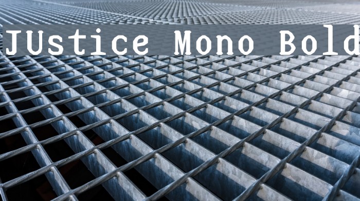 JUstice Mono Bold Font examples