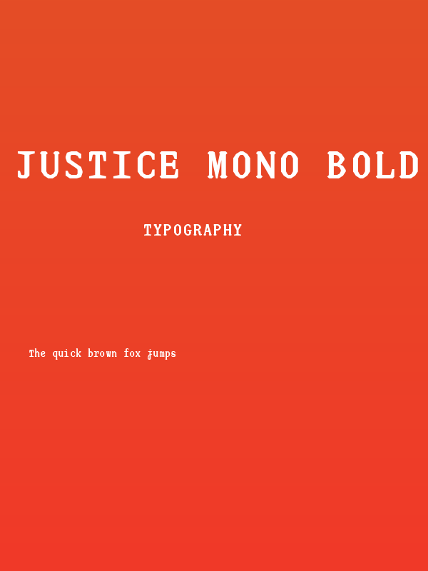 JUstice Mono Bold Poster