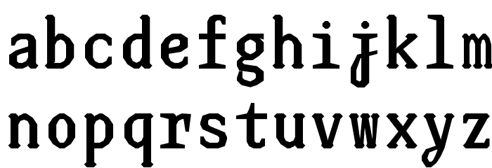 JUstice Mono Bold Font LOWERCASE
