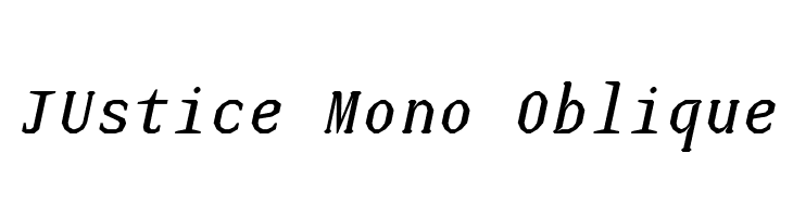 JUstice Mono Oblique Font