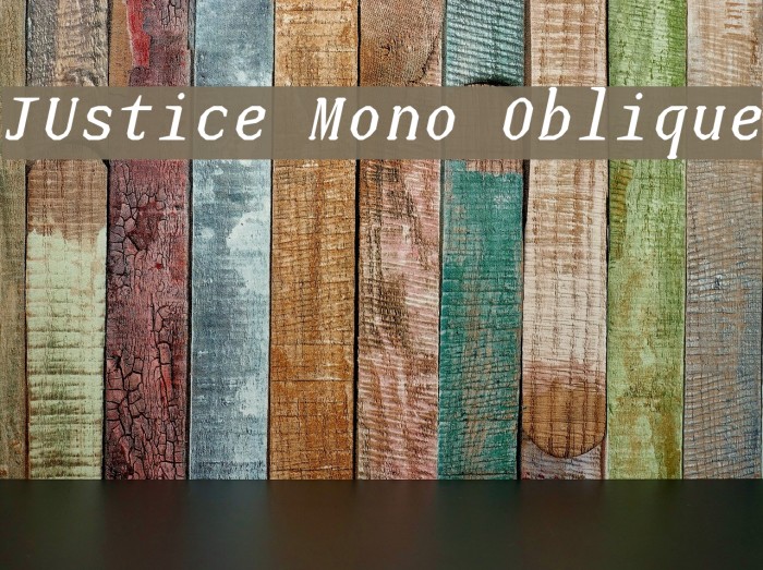 JUstice Mono Oblique Font examples