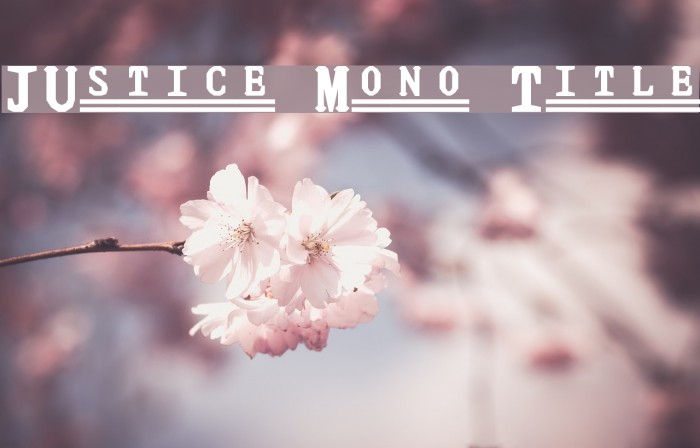 JUstice Mono Title Font examples