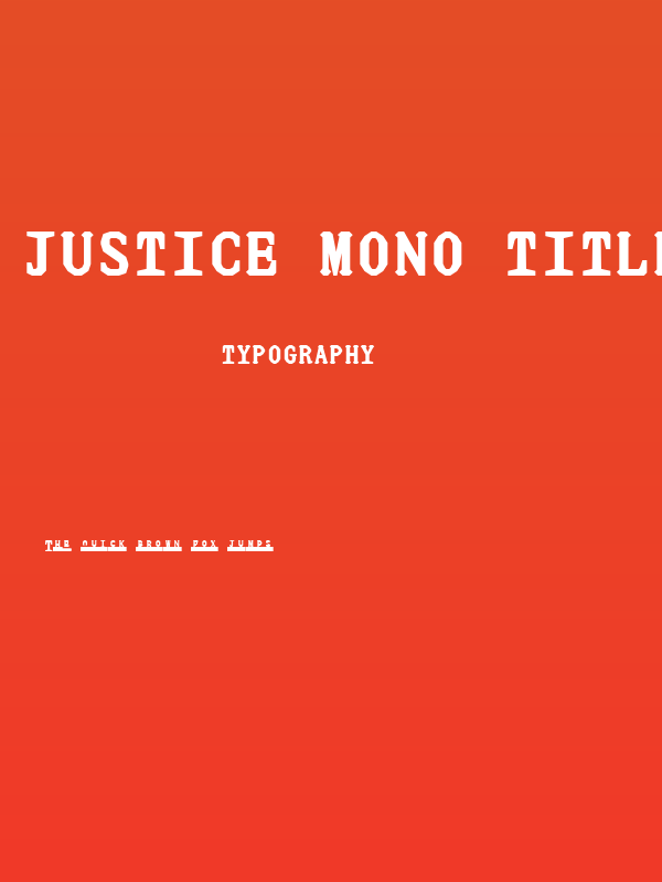 JUstice Mono Title Poster