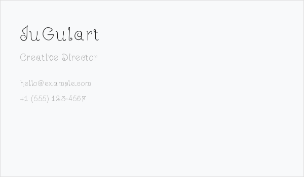 JuGulart Business Card