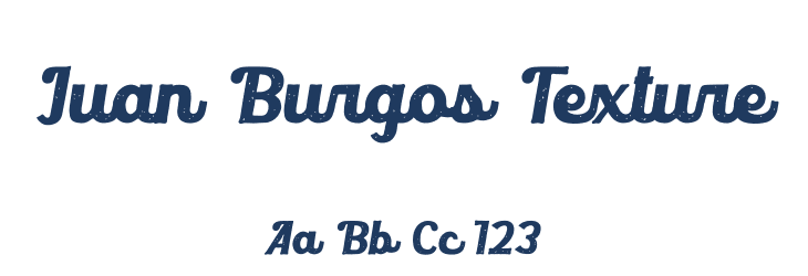 Juan Burgos Texture Font Preview