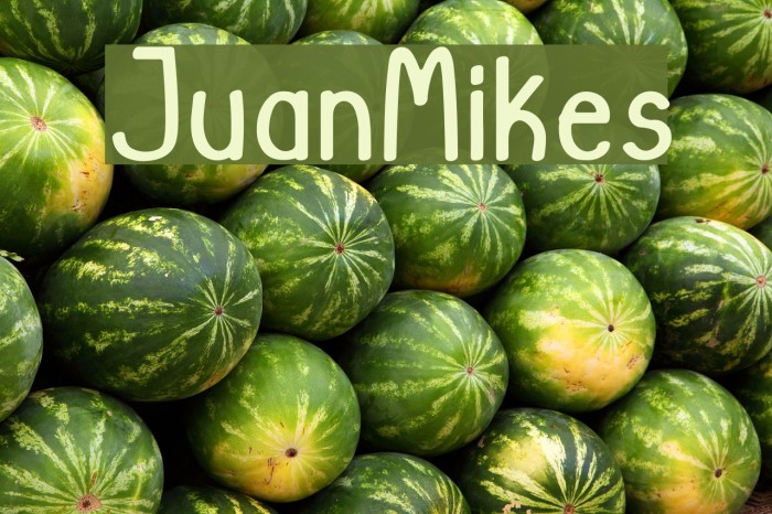 JuanMikes Font examples