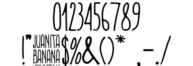 Juanita Banana Font OTHER CHARS