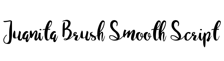 Juanita Brush Smooth Script Font