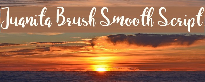 Juanita Brush Smooth Script Font examples