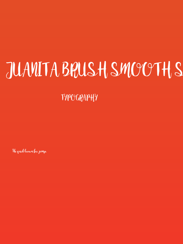 Juanita Brush Smooth Script Poster