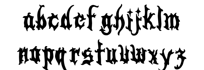 Juanita Gothic Font LOWERCASE