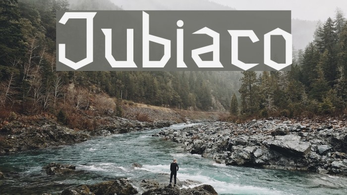 Jubiaco Font examples