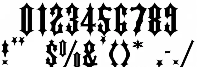 JudasCaps Wd Font OTHER CHARS