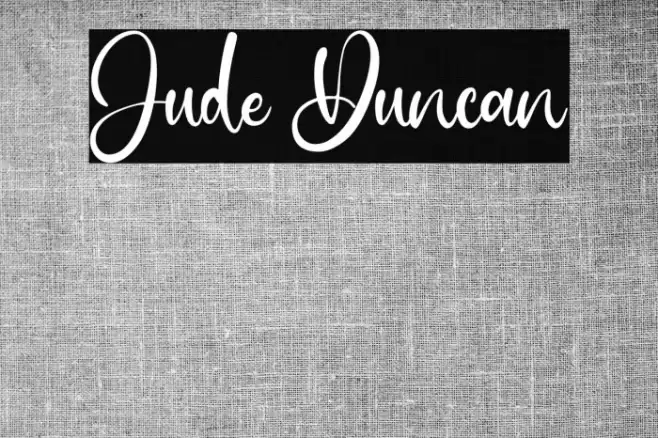 Jude Duncan Font examples