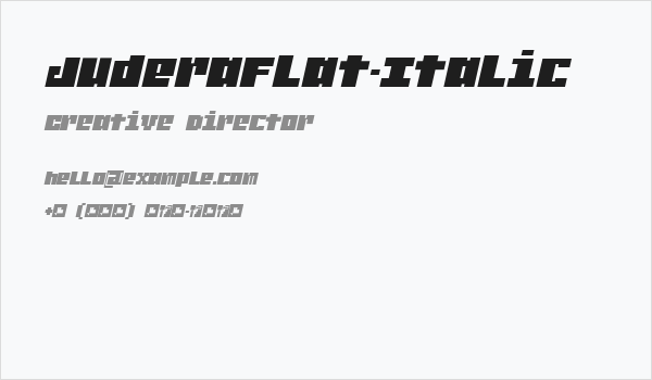 JuderaFlat-Italic Business Card