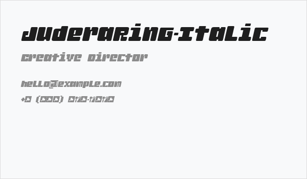 JuderaRing-Italic Business Card