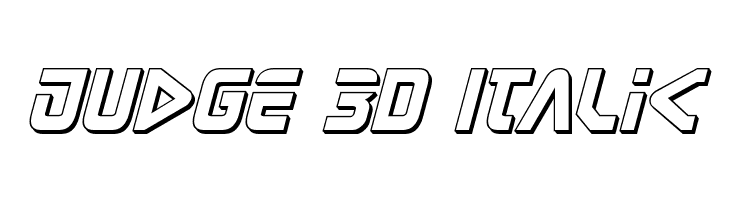 Judge 3D Italic Font