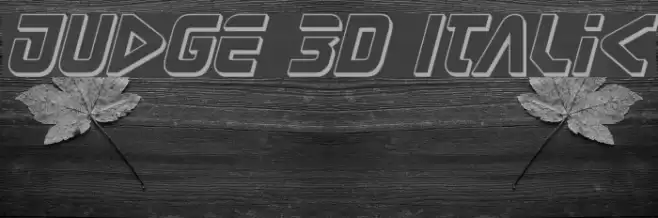 Judge 3D Italic Font examples