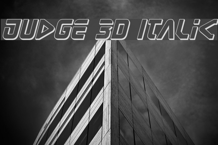 Judge 3D Italic Font examples