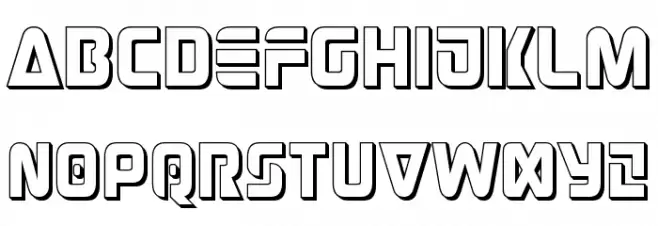 Judge 3D Schriftart Groß