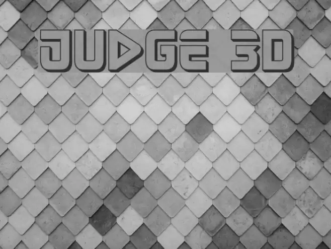 Judge 3D Font examples
