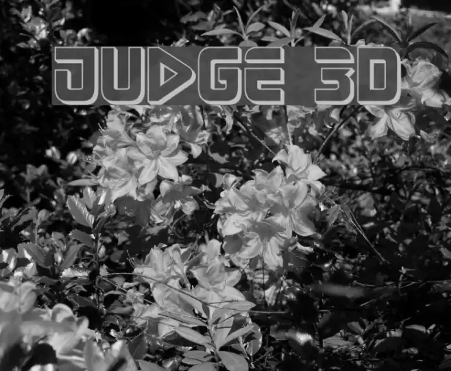 Judge 3D Font examples