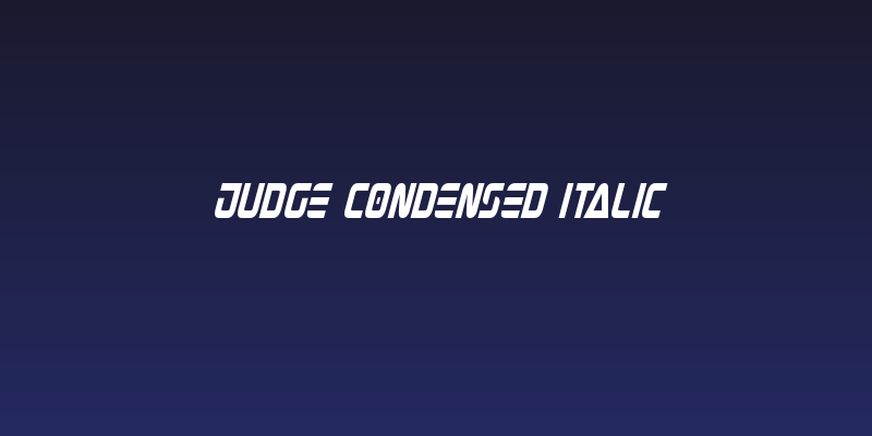 Judge Condensed Italic Social Header