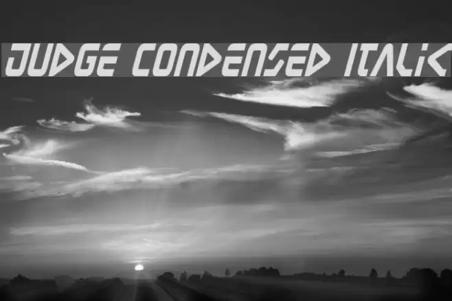 Judge Condensed Italic Font examples