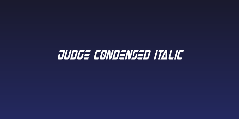 Judge Condensed Italic Social Header