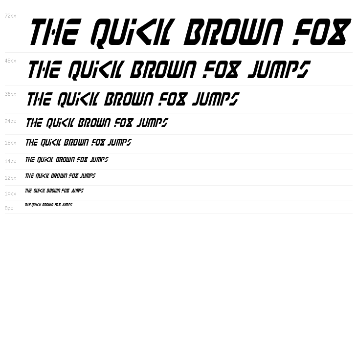 Judge Condensed Italic Waterfall