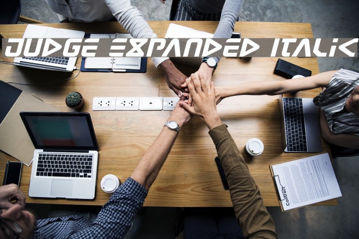 Judge Expanded Italic Example 2