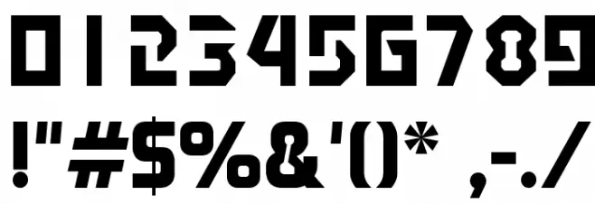 Judge Hard Font OTHER CHARS