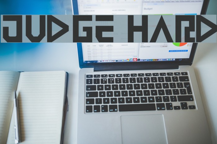 Judge Hard Font examples