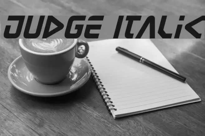 Judge Italic Font examples