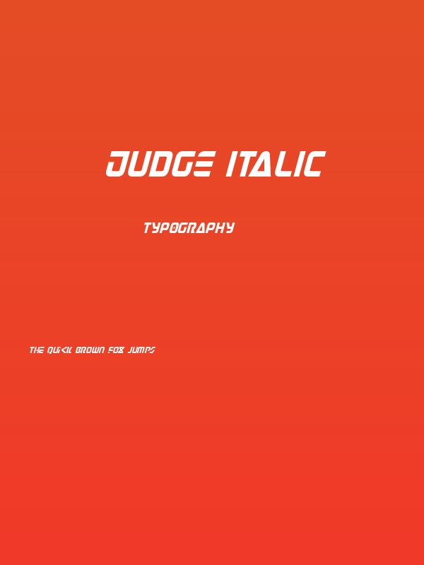 Judge Italic Poster