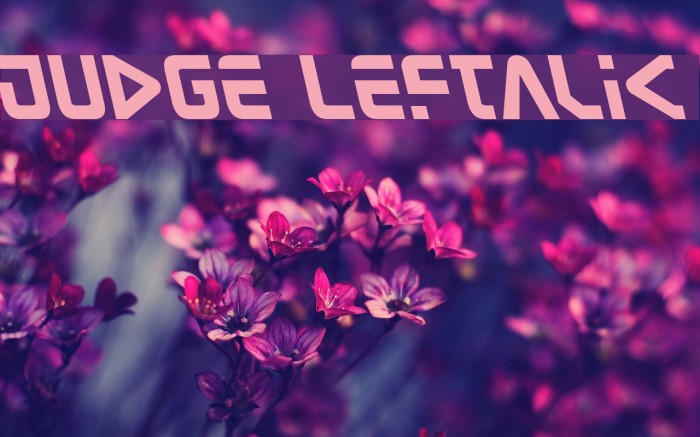 Judge Leftalic Font examples