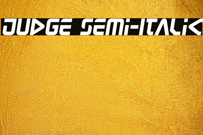 Judge Semi-Italic Example 2