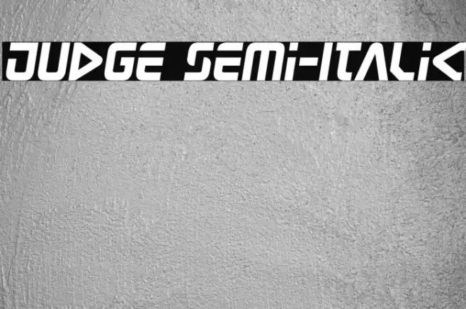 Judge Semi-Italic Font examples
