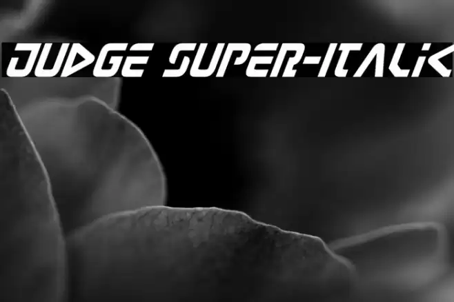 Judge Super-Italic Font examples