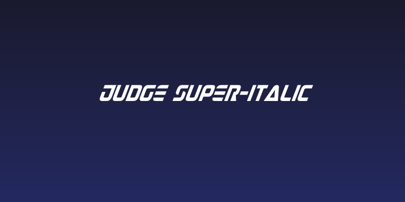 Judge Super-Italic Social Header