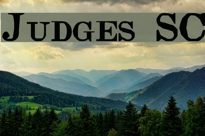 Judges SC Font examples