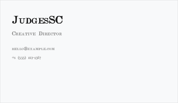 JudgesSC Business Card