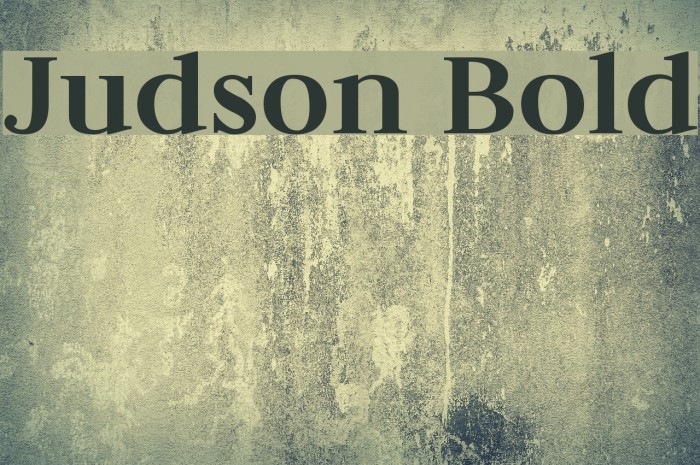 Judson Bold Font examples