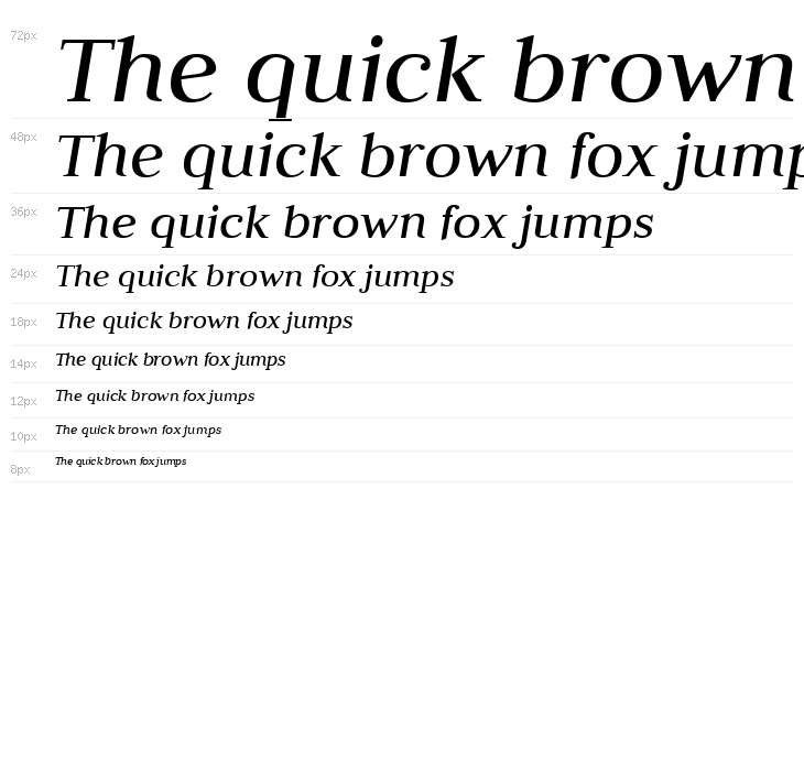 Judson Italic Waterfall