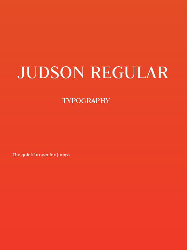 Judson Regular Poster