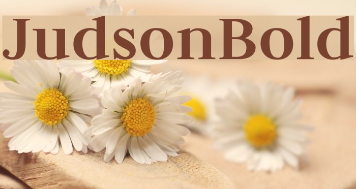JudsonBold Font examples