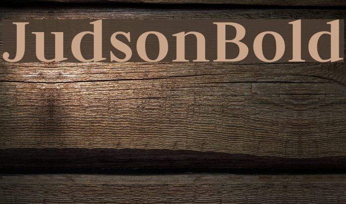 JudsonBold Font examples