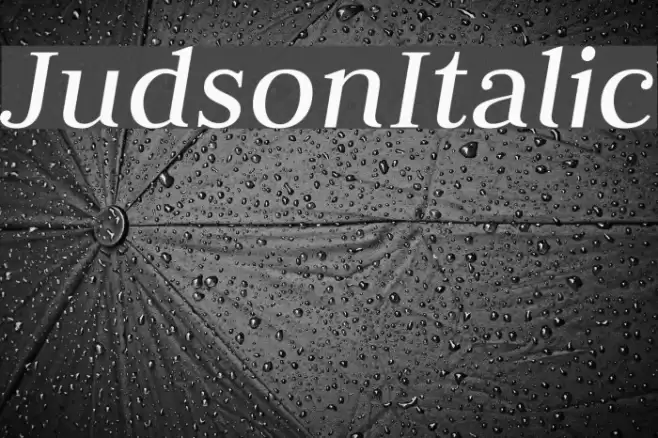 JudsonItalic Font examples