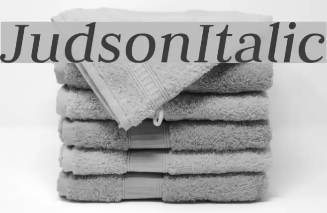 JudsonItalic Font examples